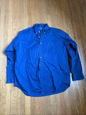 Ralph Lauren Button-Down Shirt in Royal Blue size large